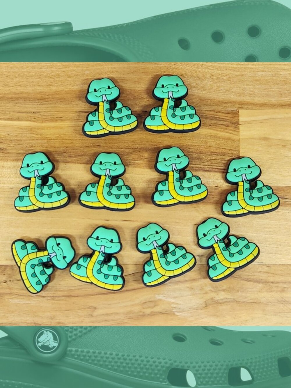 Jibbitz Charm Bundle - Cute Snakes Lot